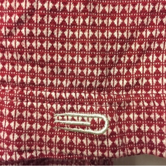 Dockers Golf Men’s Polo Shirt Size L Mercerized‎ Cotton Burgundy Print - Picture 4 of 7